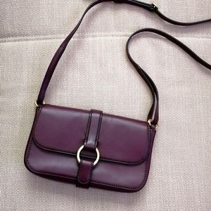 Michael Kors plum colour small crossbody bag
